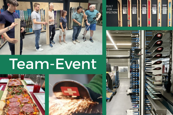 Team-Event mit spannenden Einblicken in die Welt der Skiherstellung!